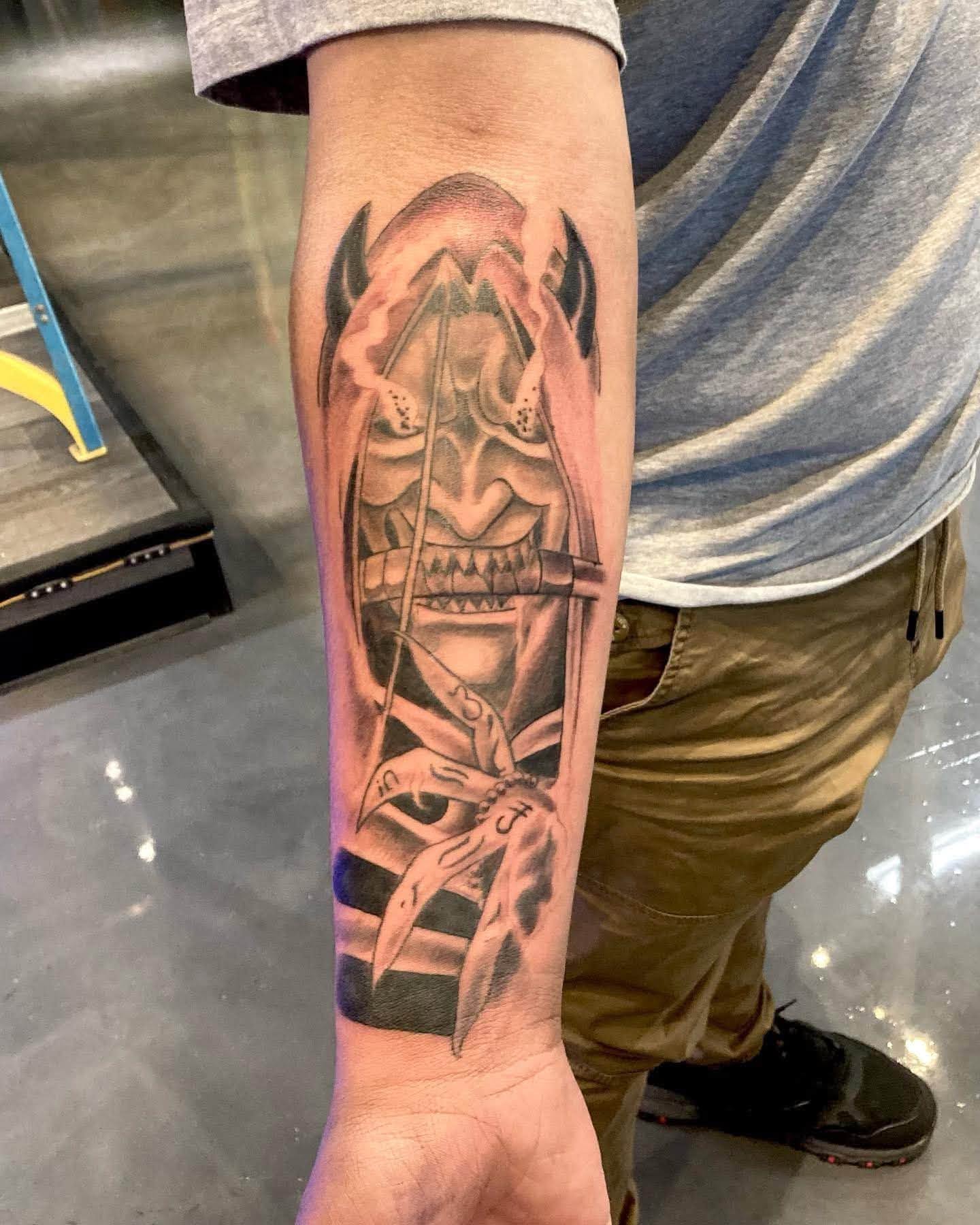 Tattoo work by the Cedar Street artists